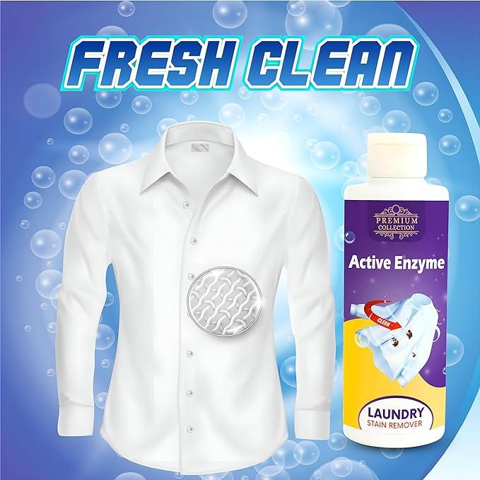 Powerful Active Enzyme Laundry Stain Remover Spray for Instant Spot Cleaning (2-Pack)