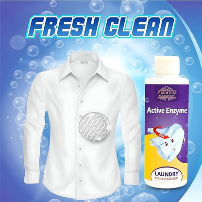 Powerful Active Enzyme Laundry Stain Remover Spray for Instant Spot Cleaning (2-Pack)