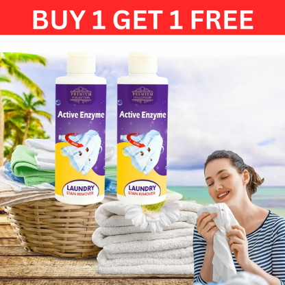 Powerful Active Enzyme Laundry Stain Remover Spray for Instant Spot Cleaning (2-Pack)