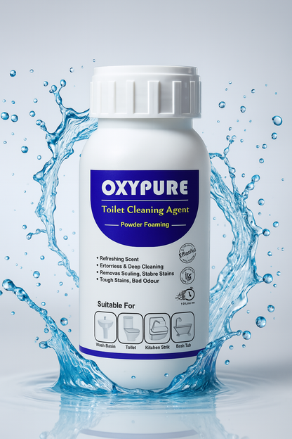 OxyPure Powerful Foaming Toilet Cleaner: Deep Clean, Germ Kill, No Scrubbing