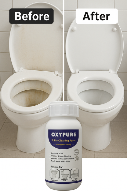 OxyPure Powerful Foaming Toilet Cleaner: Deep Clean, Germ Kill, No Scrubbing