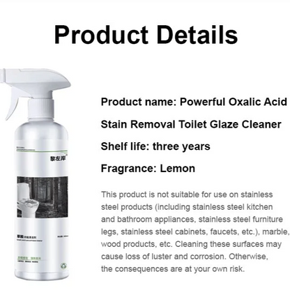 Powerful Oxalic Acid Multi-Surface Stain Remover Spray - Rust & Limescale Cleaner